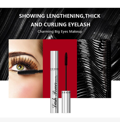 QIBEST 4D Black Mascara - Lengthening & Volume Waterproof Eyelash Makeup