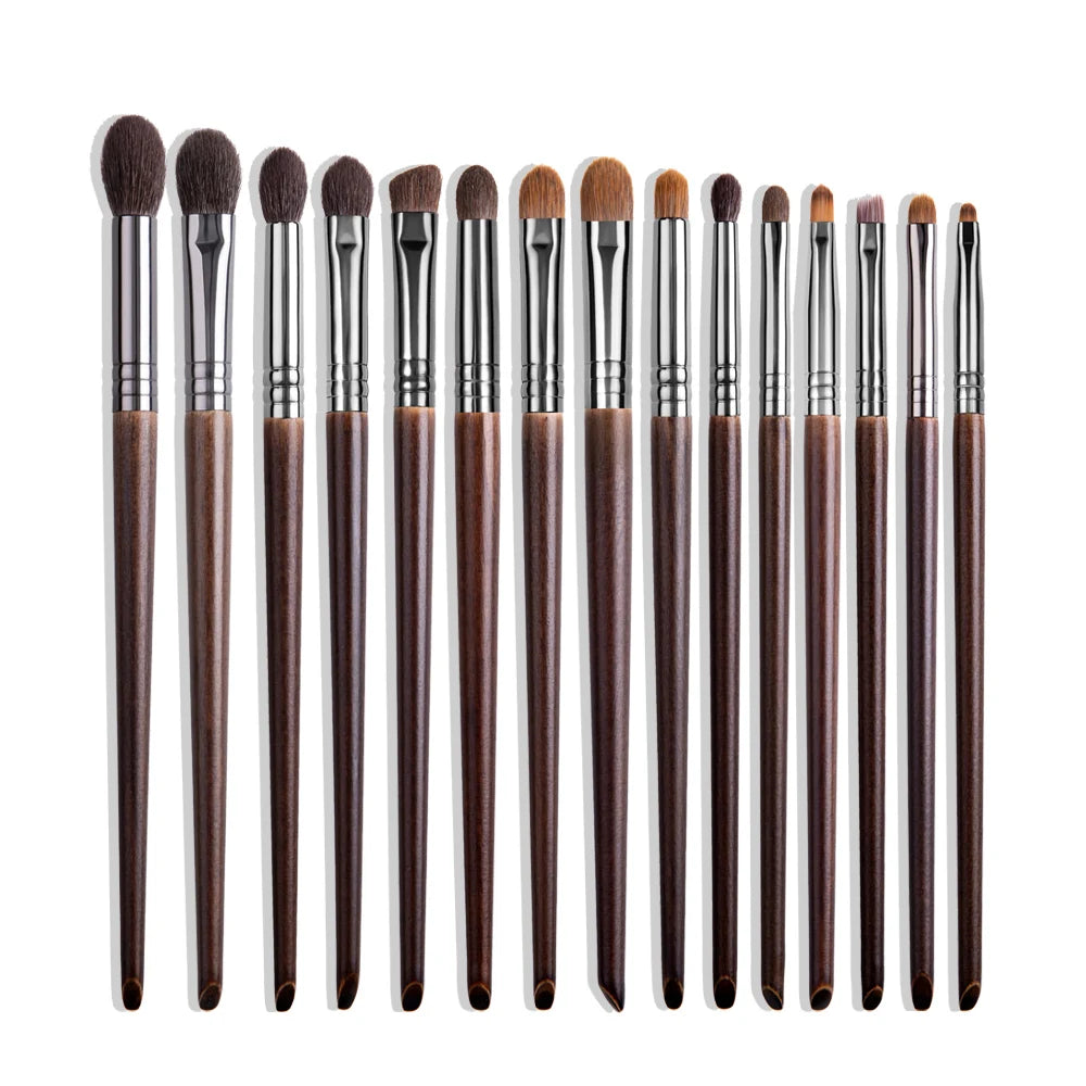 OVW Natural Goat Hair Makeup Brush Set - Professional Blending, Smudging & Shader Kit