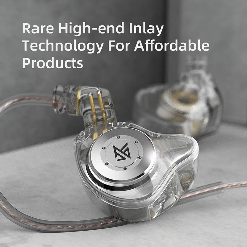 KZ EDX Pro HiFi Wired Earphones - Dynamic In-Ear Monitor with Noise Cancelling and Bass Stereo