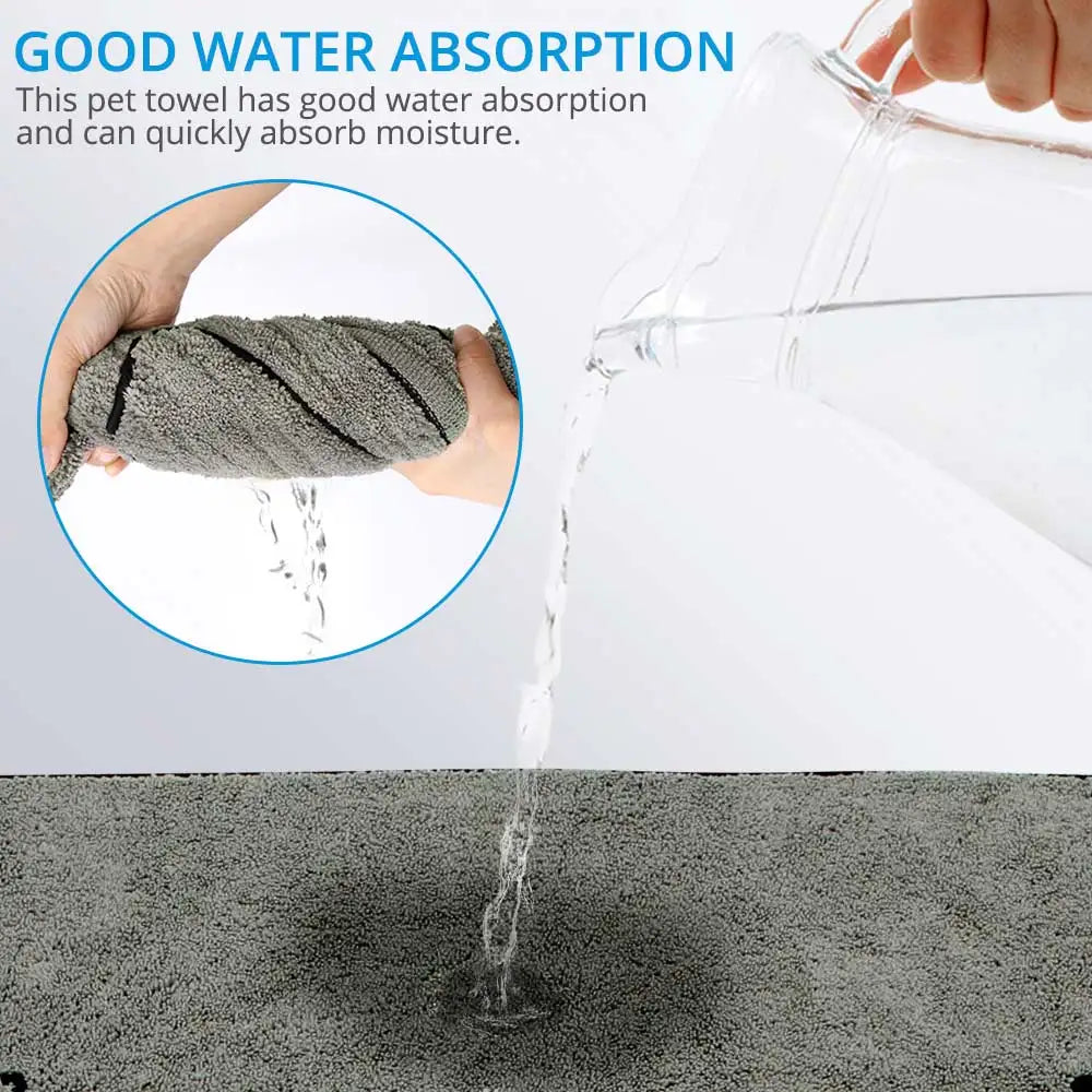 Super Absorbent Quick-Drying Microfiber Dog & Cat Bath Towel