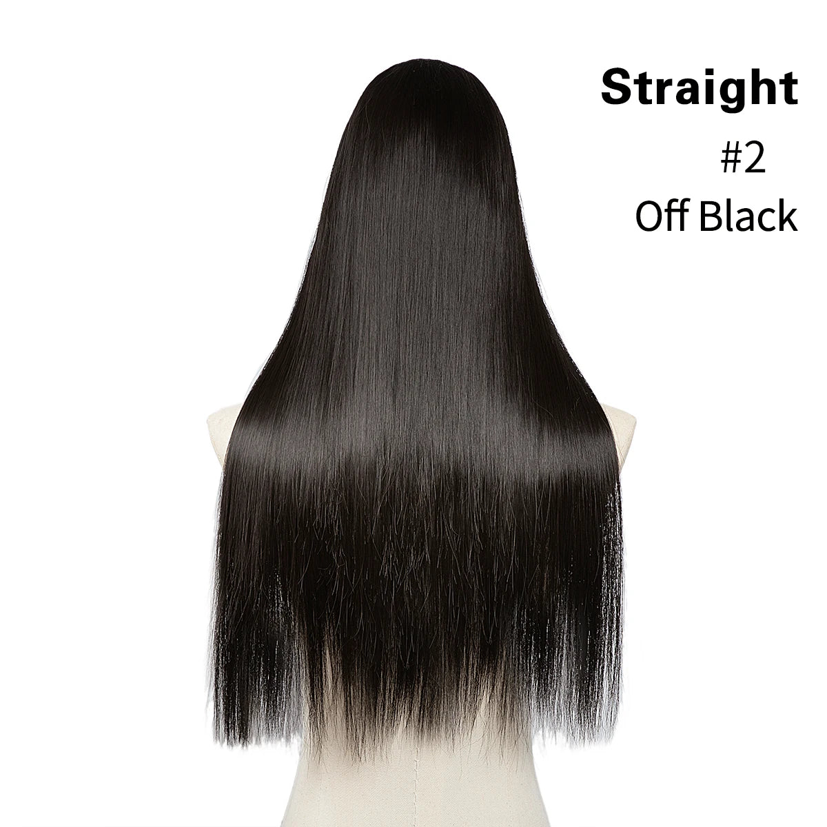 Synthetic U-Part Clip-in Blonde Hair Extensions Long Straight 16"-24"