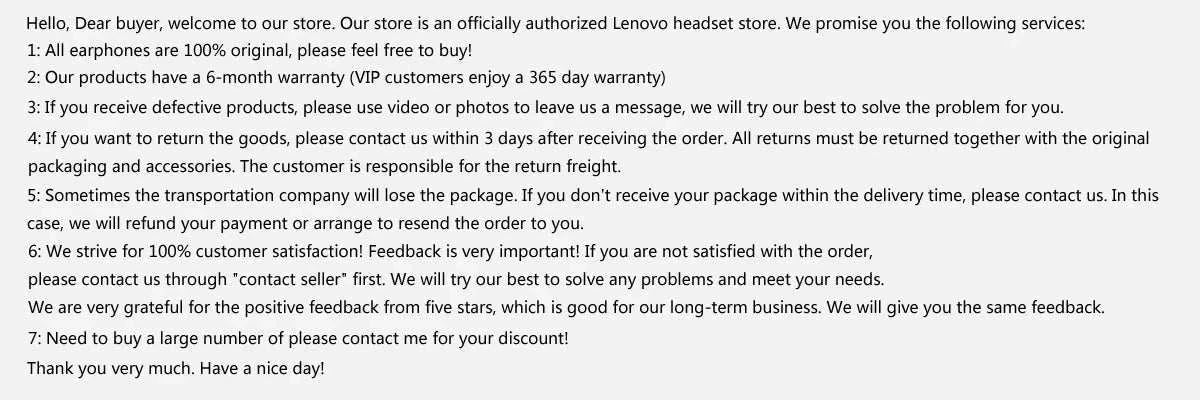 Lenovo HD200 Bluetooth Earphones