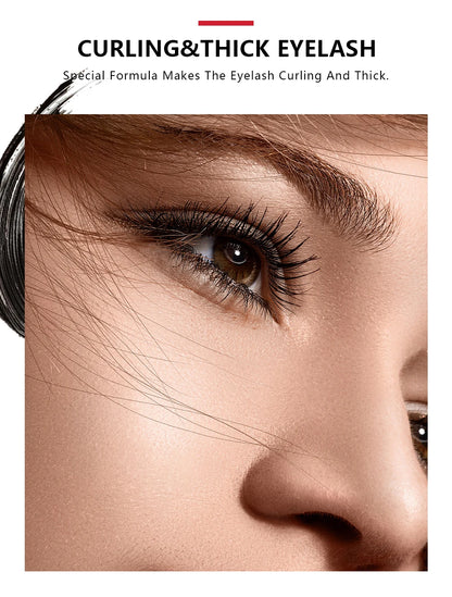 QIBEST 4D Black Mascara - Lengthening & Volume Waterproof Eyelash Makeup