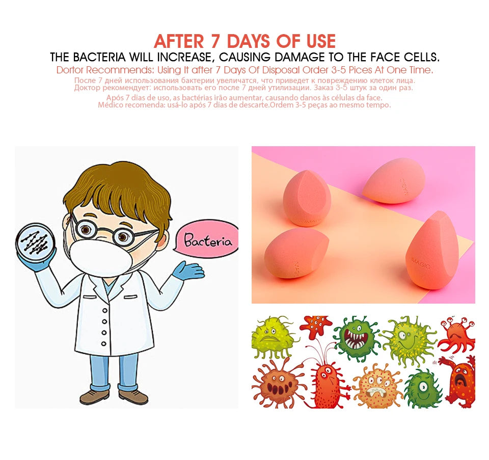 IMAGIC Beauty Sponge – Gourd Water Drop Makeup Puff for Wet & Dry Use