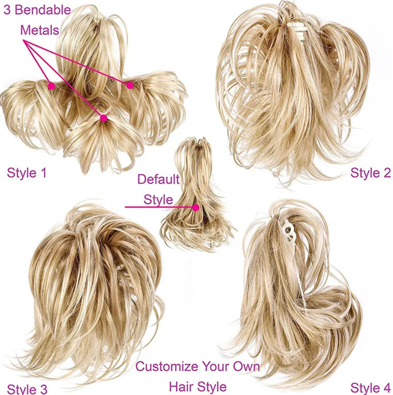 StrongBeauty 12" Clip-on Synthetic Ponytail Hair Extension with Jaw Claw