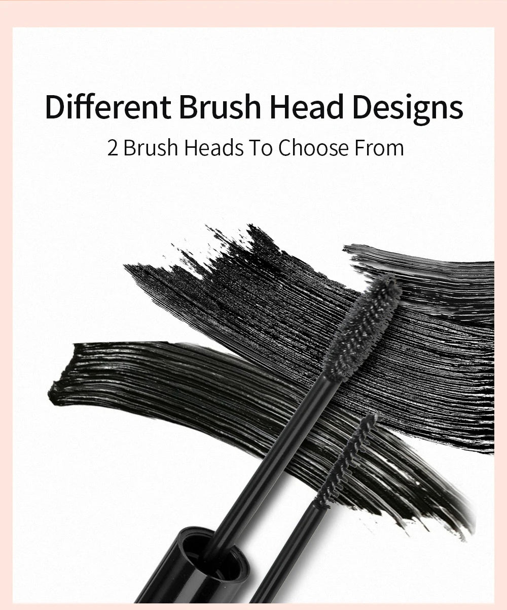 QIBEST 4D Black Mascara - Lengthening & Volume Waterproof Eyelash Makeup
