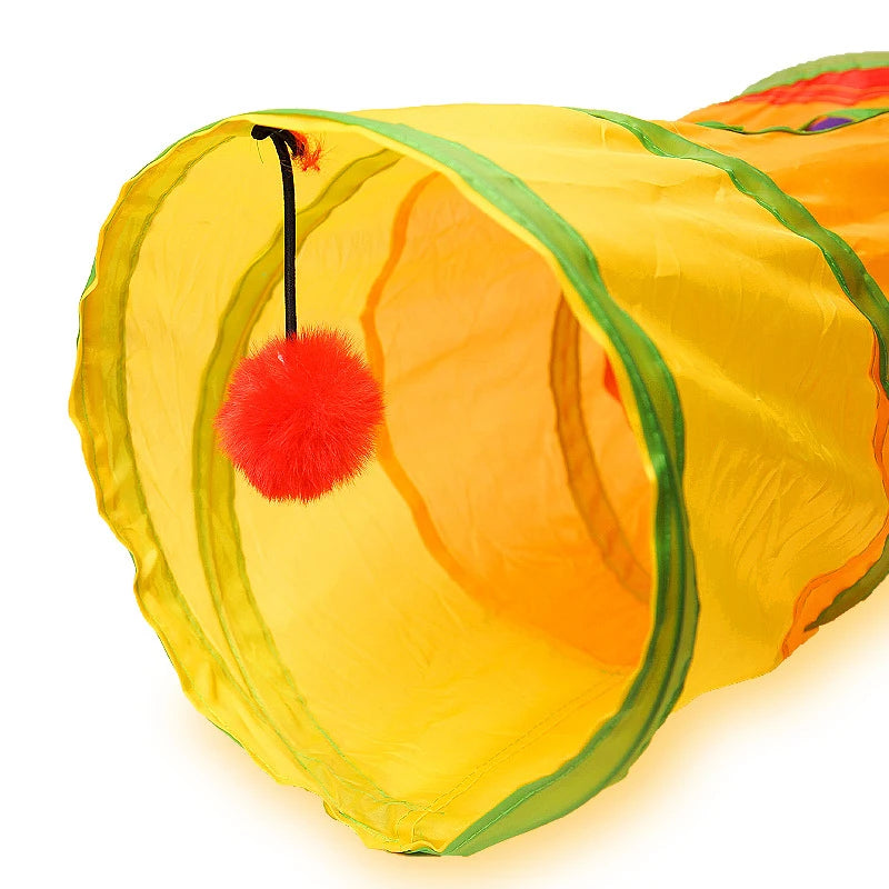 Collapsible Cat Tunnel Pet Tube Play Toy for Kittens & Puppies Indoor/Outdoor Puzzle Exercising & Training Toy