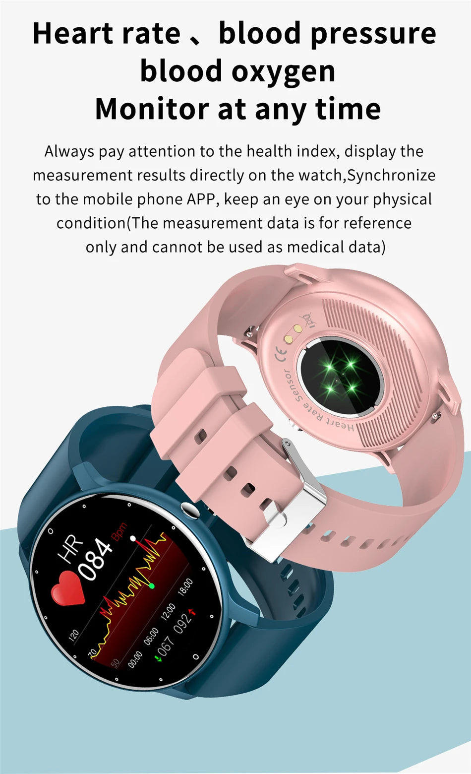 LIGE 2025 Smartwatch for Ladies, Full Touch Screen, Sports Fitness Tracker, IP67 Waterproof, Bluetooth for Android/iOS