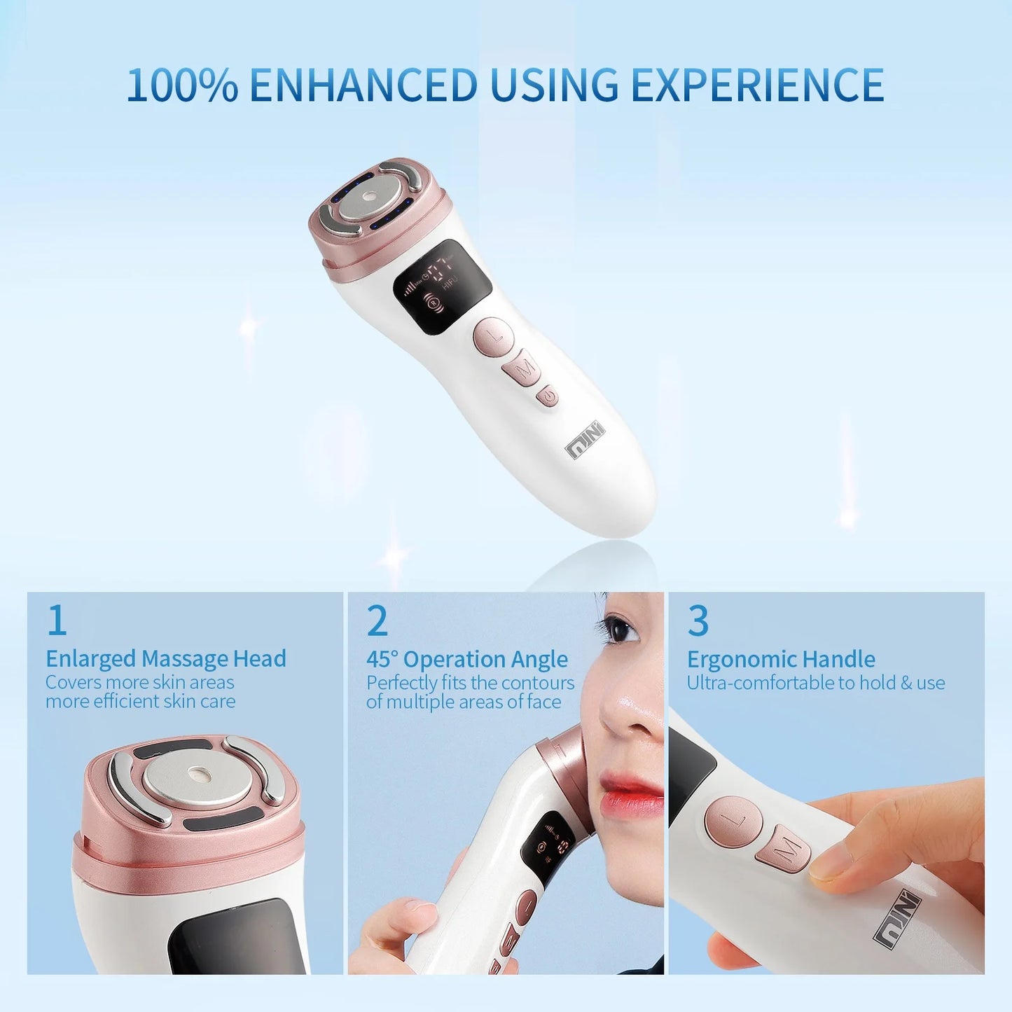 Mini HIFU Machine Ultrasonic RF EMS Facial Lifting & Skin Tightening Device