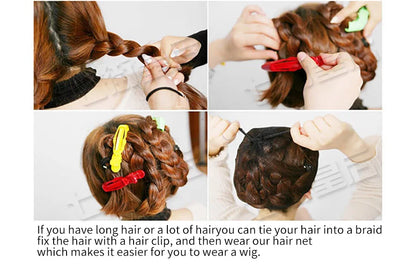 7JHH Popular Brown Ash Long Deep Wave Wig with Bangs for Women