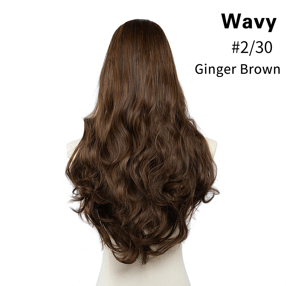 Synthetic U-Part Clip-in Blonde Hair Extensions Long Straight 16"-24"
