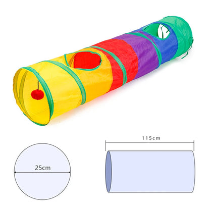 Collapsible Cat Tunnel Pet Tube Play Toy for Kittens & Puppies Indoor/Outdoor Puzzle Exercising & Training Toy