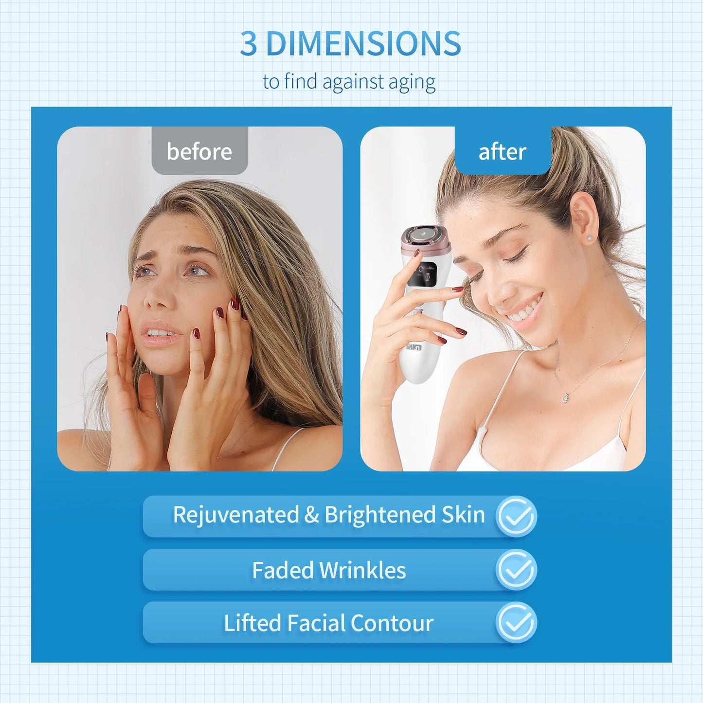 Mini HIFU Machine Ultrasonic RF EMS Facial Lifting & Skin Tightening Device