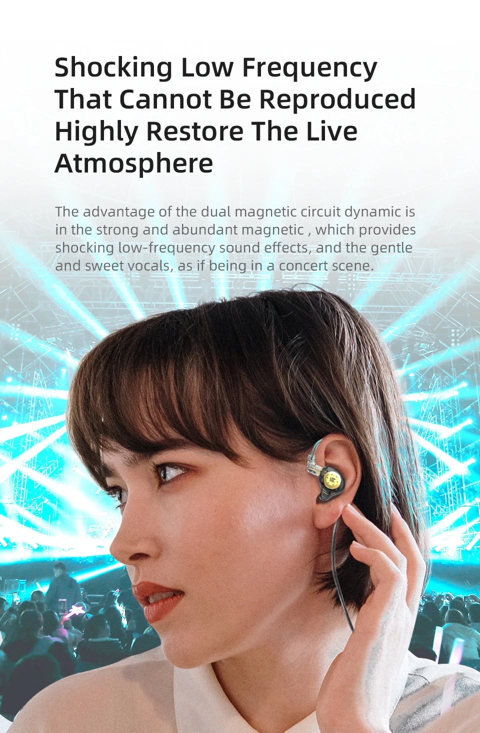 KZ EDX Pro HiFi Wired Earphones - Dynamic In-Ear Monitor with Noise Cancelling and Bass Stereo