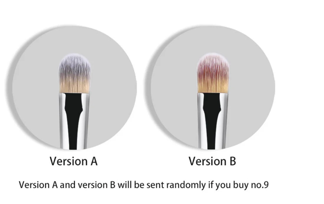 OVW Natural Goat Hair Makeup Brush Set - Professional Blending, Smudging & Shader Kit