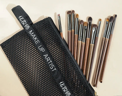 OVW Natural Goat Hair Makeup Brush Set - Professional Blending, Smudging & Shader Kit