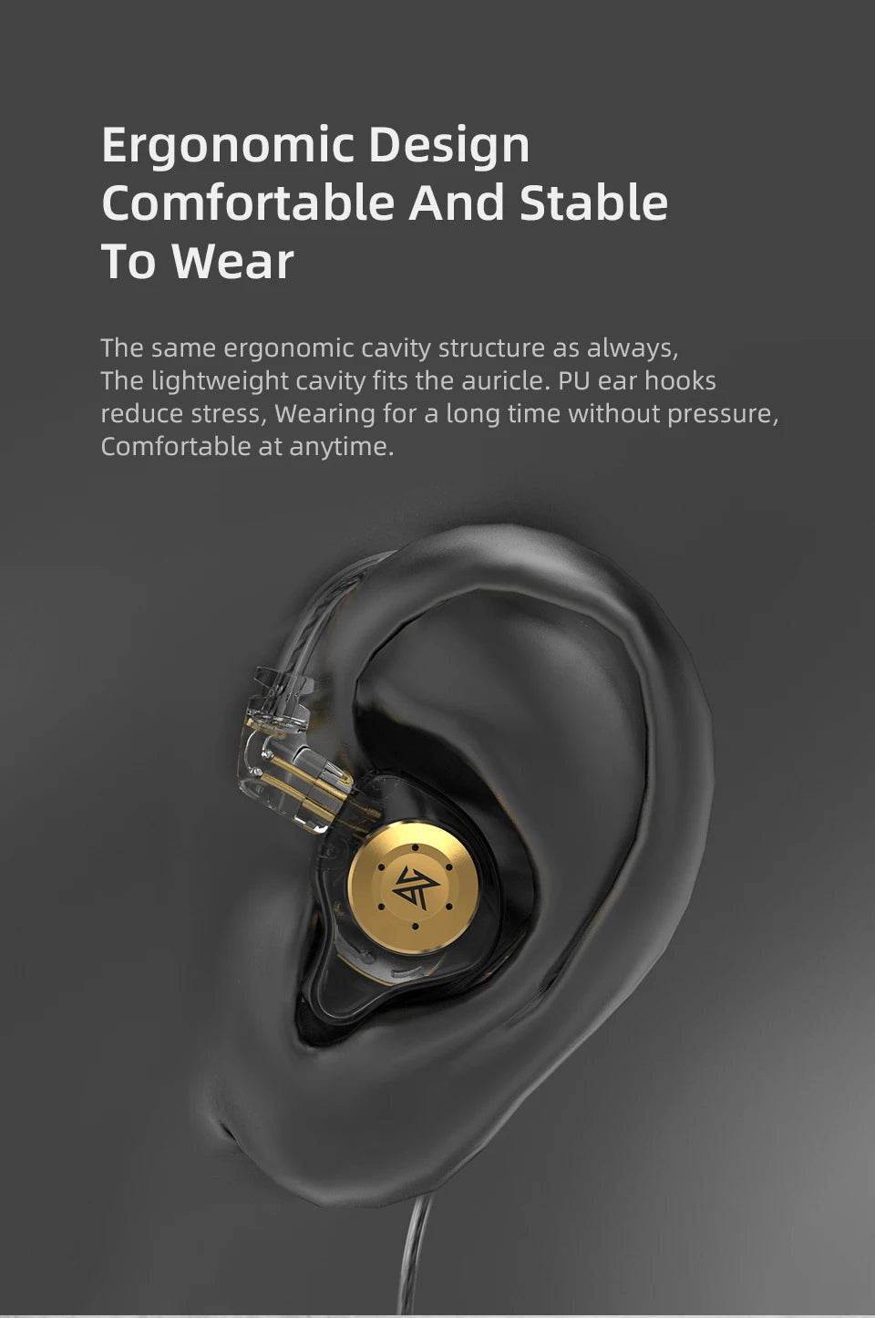 KZ EDX Pro HiFi Wired Earphones - Dynamic In-Ear Monitor with Noise Cancelling and Bass Stereo