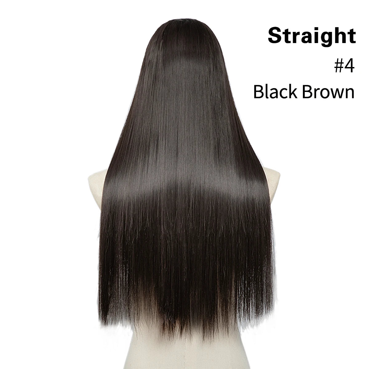 Synthetic U-Part Clip-in Blonde Hair Extensions Long Straight 16"-24"