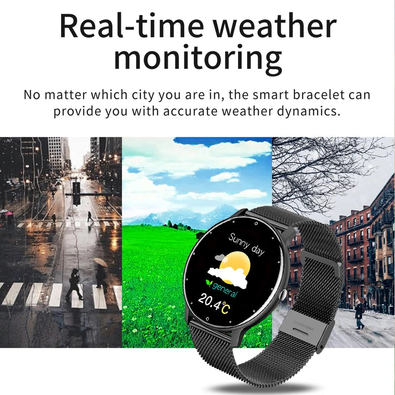 LIGE 2025 Smartwatch for Ladies, Full Touch Screen, Sports Fitness Tracker, IP67 Waterproof, Bluetooth for Android/iOS