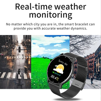LIGE 2025 Smartwatch for Ladies, Full Touch Screen, Sports Fitness Tracker, IP67 Waterproof, Bluetooth for Android/iOS