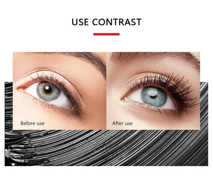 QIBEST 4D Black Mascara - Lengthening & Volume Waterproof Eyelash Makeup