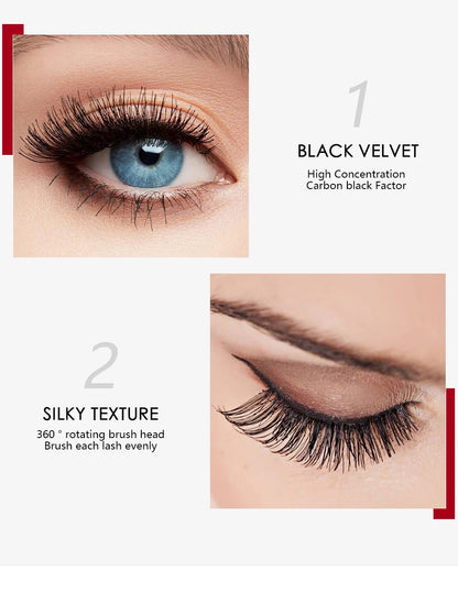 QIBEST 4D Black Mascara - Lengthening & Volume Waterproof Eyelash Makeup