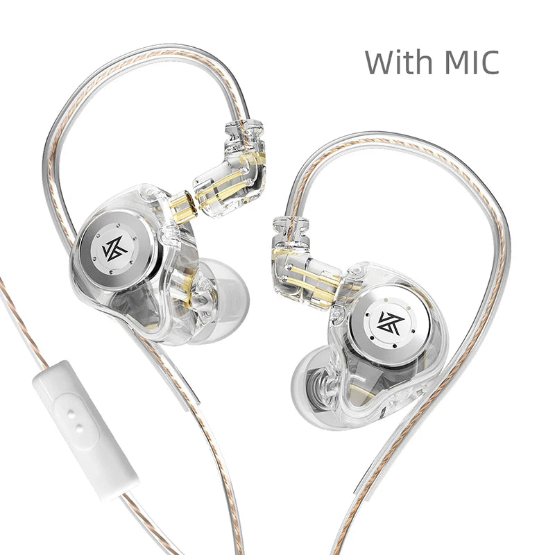 KZ EDX Pro HiFi Wired Earphones - Dynamic In-Ear Monitor with Noise Cancelling and Bass Stereo