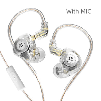 KZ EDX Pro HiFi Wired Earphones - Dynamic In-Ear Monitor with Noise Cancelling and Bass Stereo