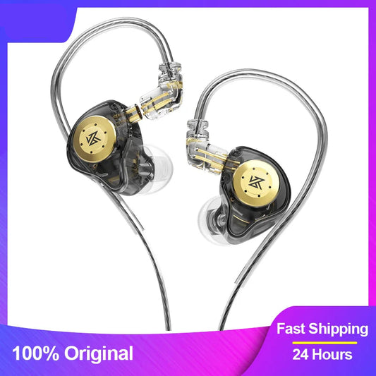 KZ EDX Pro HiFi Wired Earphones - Dynamic In-Ear Monitor with Noise Cancelling and Bass Stereo