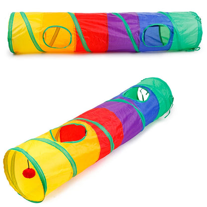 Collapsible Cat Tunnel Pet Tube Play Toy for Kittens & Puppies Indoor/Outdoor Puzzle Exercising & Training Toy