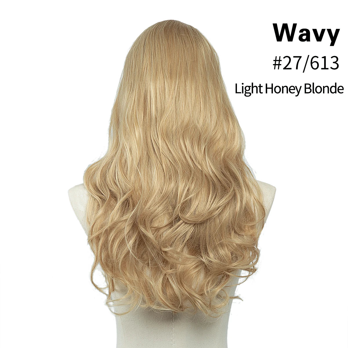 Synthetic U-Part Clip-in Blonde Hair Extensions Long Straight 16"-24"