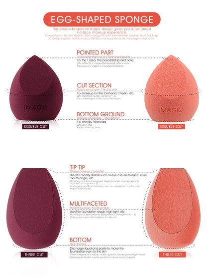 IMAGIC Beauty Sponge – Gourd Water Drop Makeup Puff for Wet & Dry Use