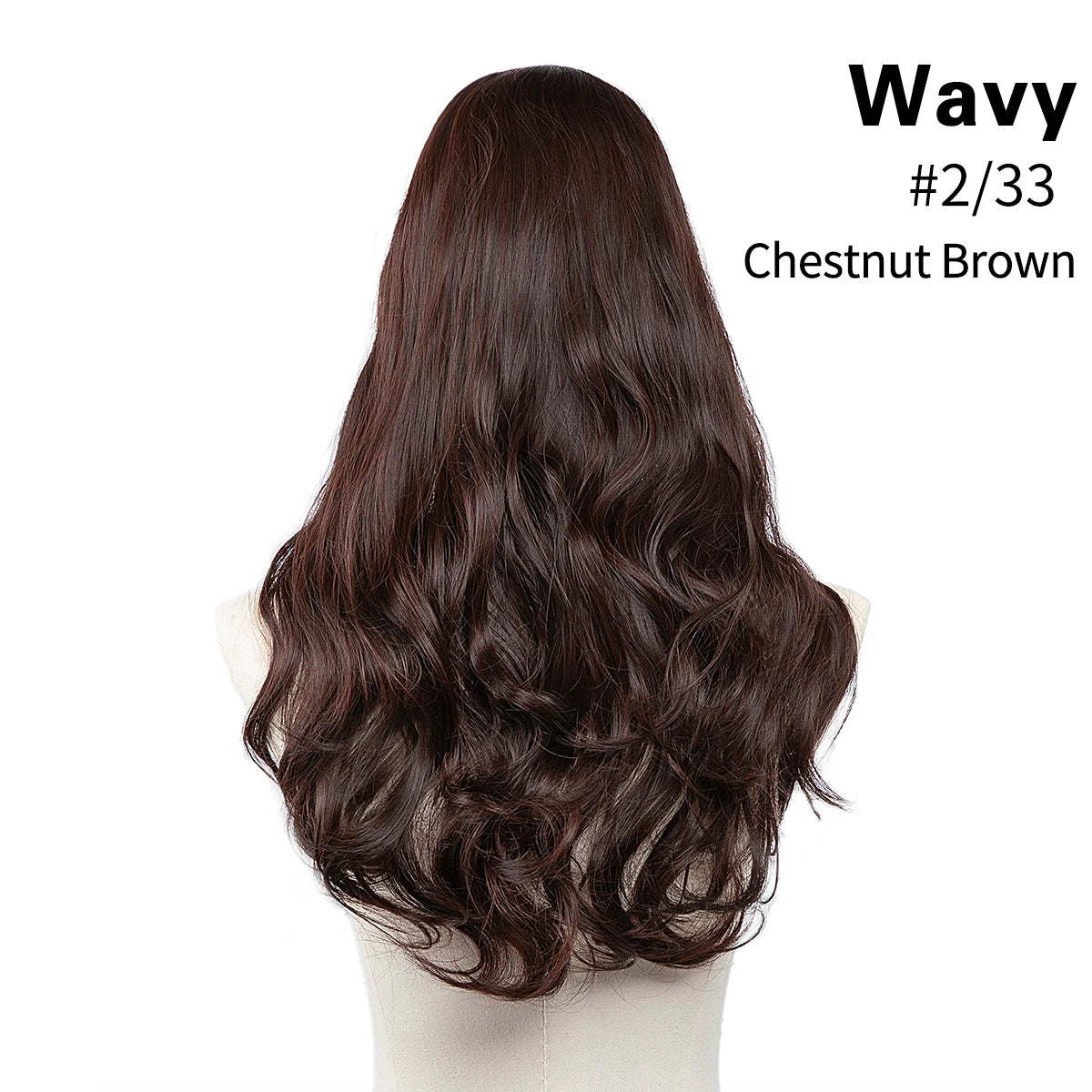 Synthetic U-Part Clip-in Blonde Hair Extensions Long Straight 16"-24"