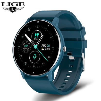 LIGE 2025 Smartwatch for Ladies, Full Touch Screen, Sports Fitness Tracker, IP67 Waterproof, Bluetooth for Android/iOS