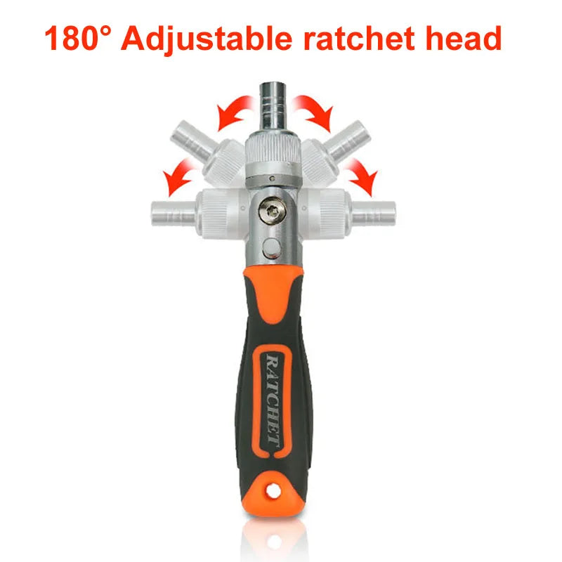 Labor-Saving Ratchet Screwdriver Set, Household Magnetic Toolbox with Torx Bits