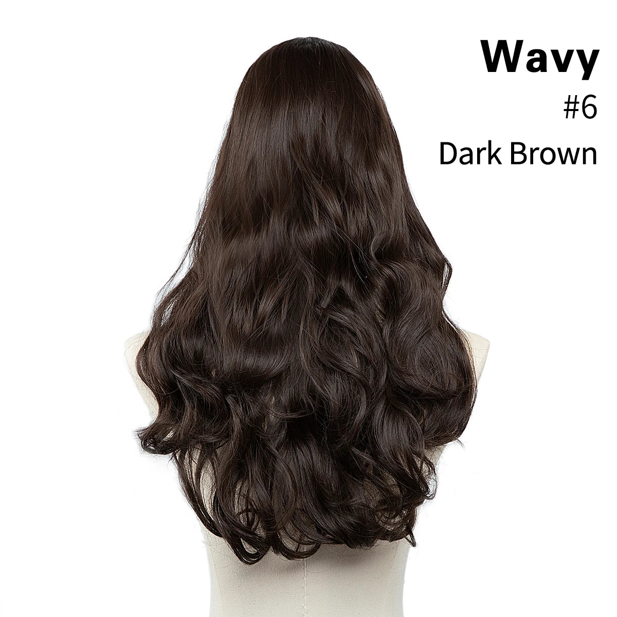Synthetic U-Part Clip-in Blonde Hair Extensions Long Straight 16"-24"
