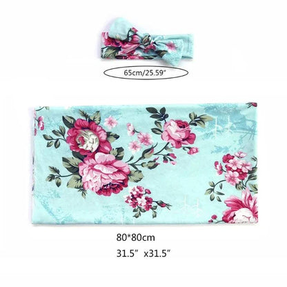 Cotton Floral Receiving Blanket