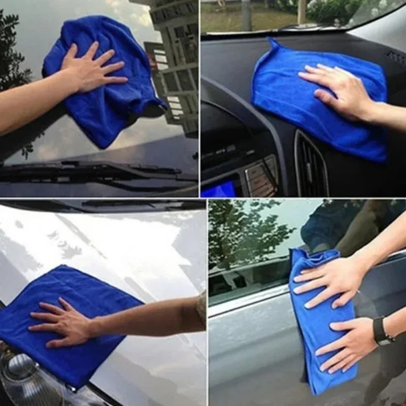 1-20Pcs Microfiber Towels for Car Wash, Drying, and Household Cleaning Cloths