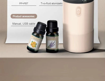 Portable Essential Oil Diffuser, Rechargeable Air Freshener for Home, Office & Car