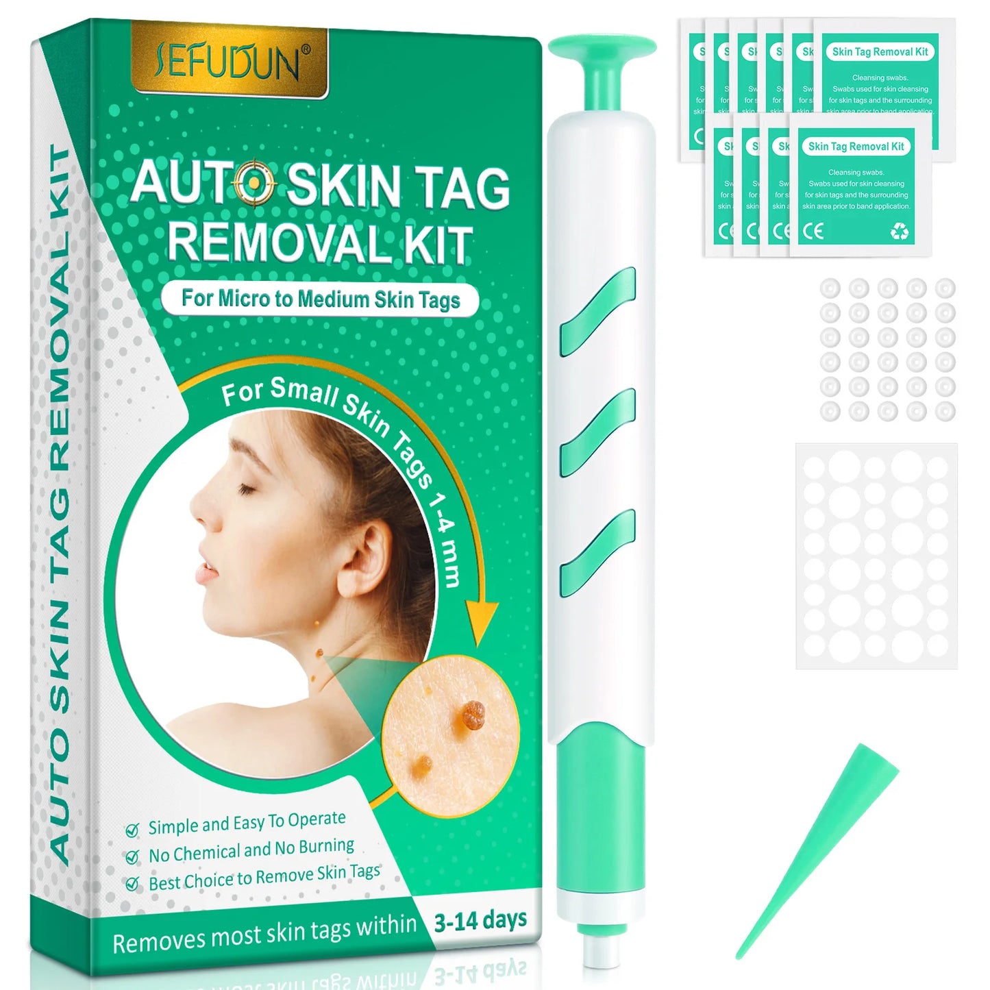 3 In 1 Painless Auto Skin Tag Mole Wart Removal Kit