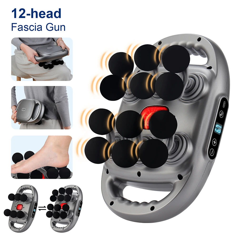42-Head Fascia Gun High-Frequency Vibration Body Massager for Neck, Back & Waist Relief