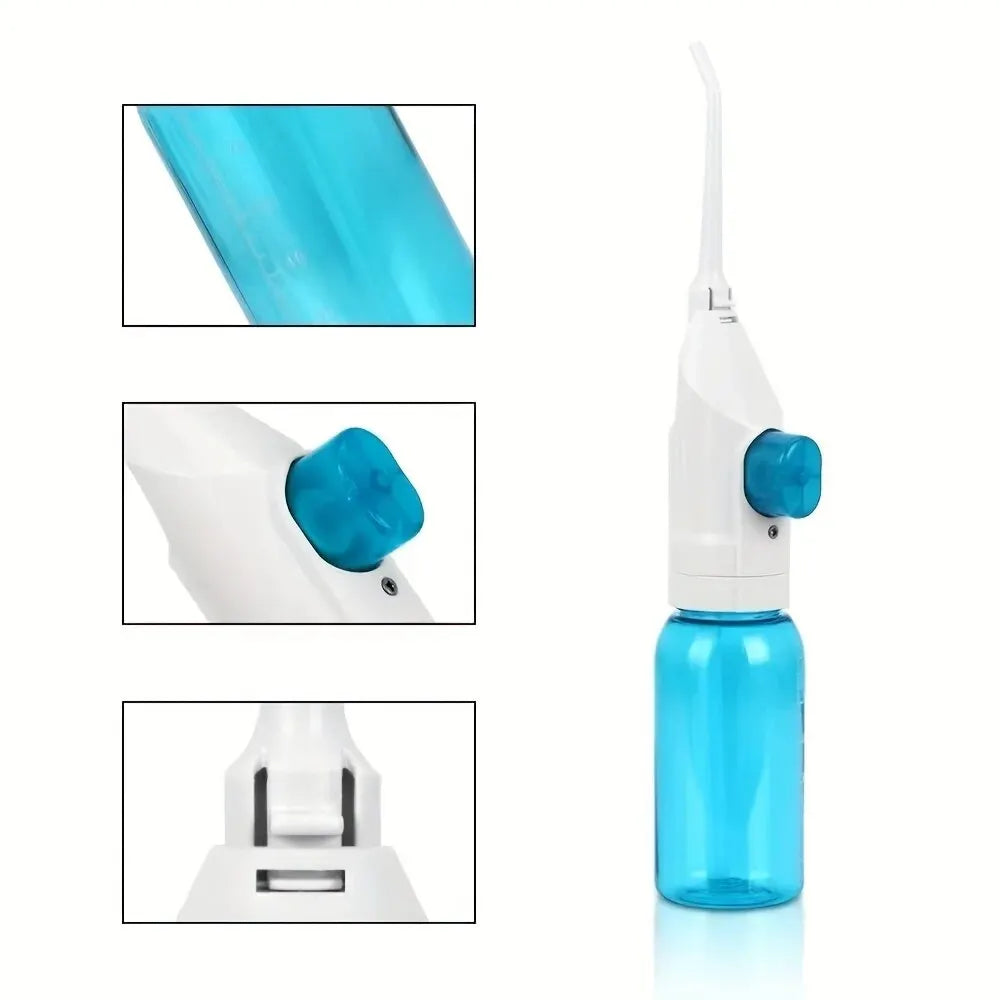 Portable High Pressure Oral Irrigator – Manual Water Dental Floss & Teeth Cleaner