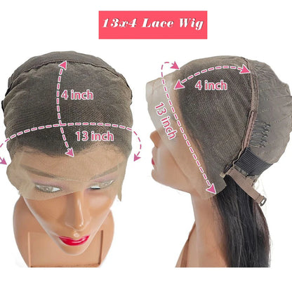 BOB Lace Front Wig Human Hair 13x4 HD Transparent Lace Frontal for Women