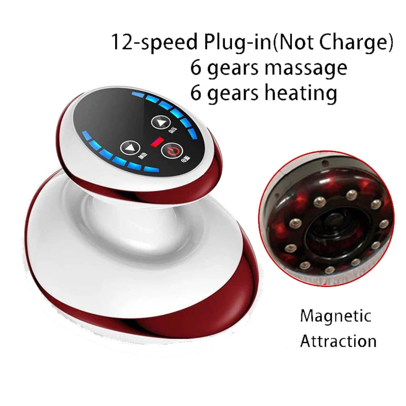 Home Electric Guasha Scraping Massage Cupping Body Massager with Suction & Heating Fat Burner