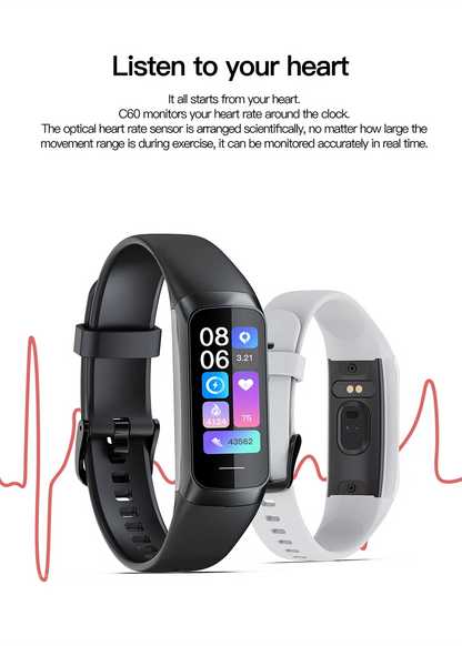 LIGE AMOLED Smart Watch 2023, Men & Women Fitness Tracker, Heart Rate, Blood Oxygen Monitor, Waterproof Smart Bracelet