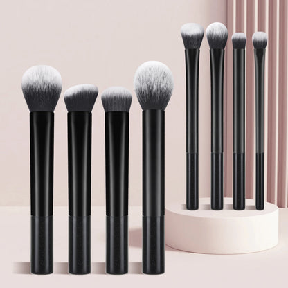 8pcs Portable Makeup Brush Set – Multifunctional Plastic Brushes for Daily Use