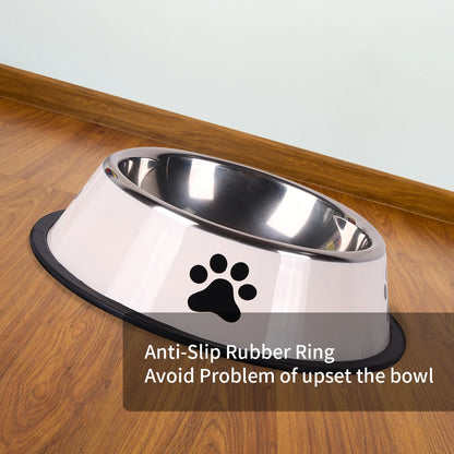 Stainless Steel Anti-Fall Pet Bowl – Cat & Dog Food Bowl, Multi-Specification