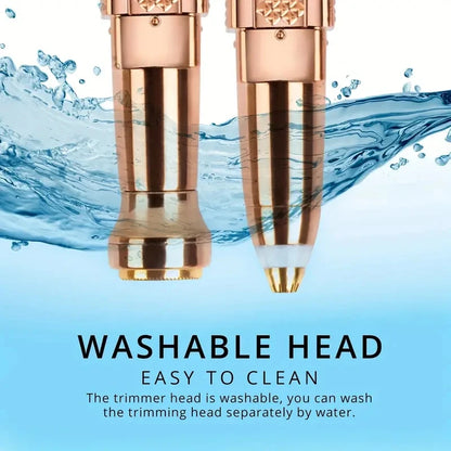 Rechargeable 2-in-1 Eyebrow Razor & Hair Shaver with LED Light for Facial Hair Removal