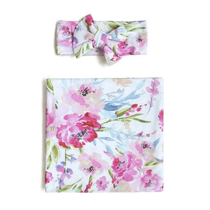 Cotton Floral Receiving Blanket