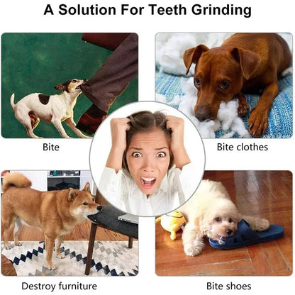 Dog Toy Ball Nontoxic Bite-Resistant Chew Ball for Dogs & Puppies Food Treat Feeder & Tooth Cleaning